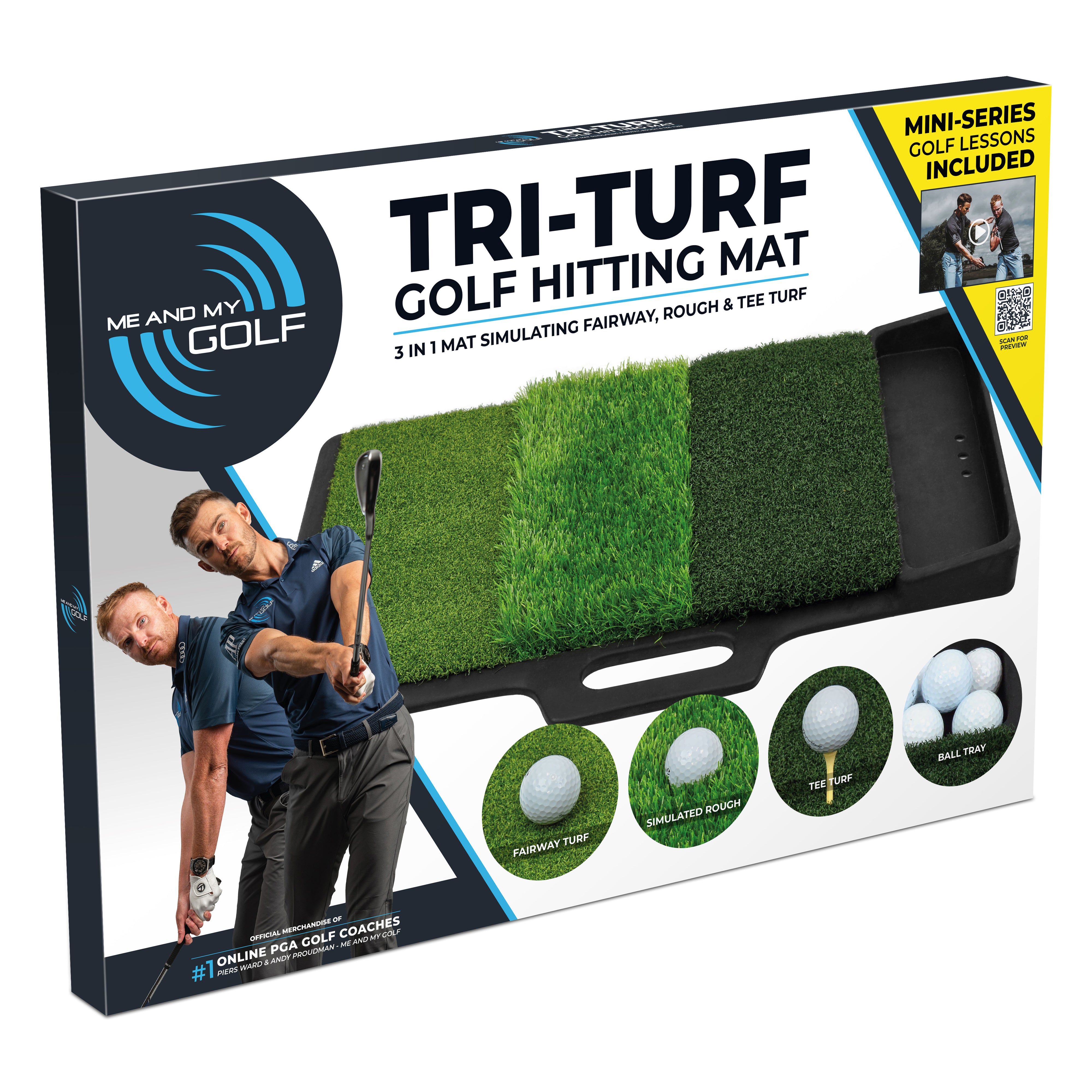 Tri Turf Golf-Schlagmatte mit Golfballablage