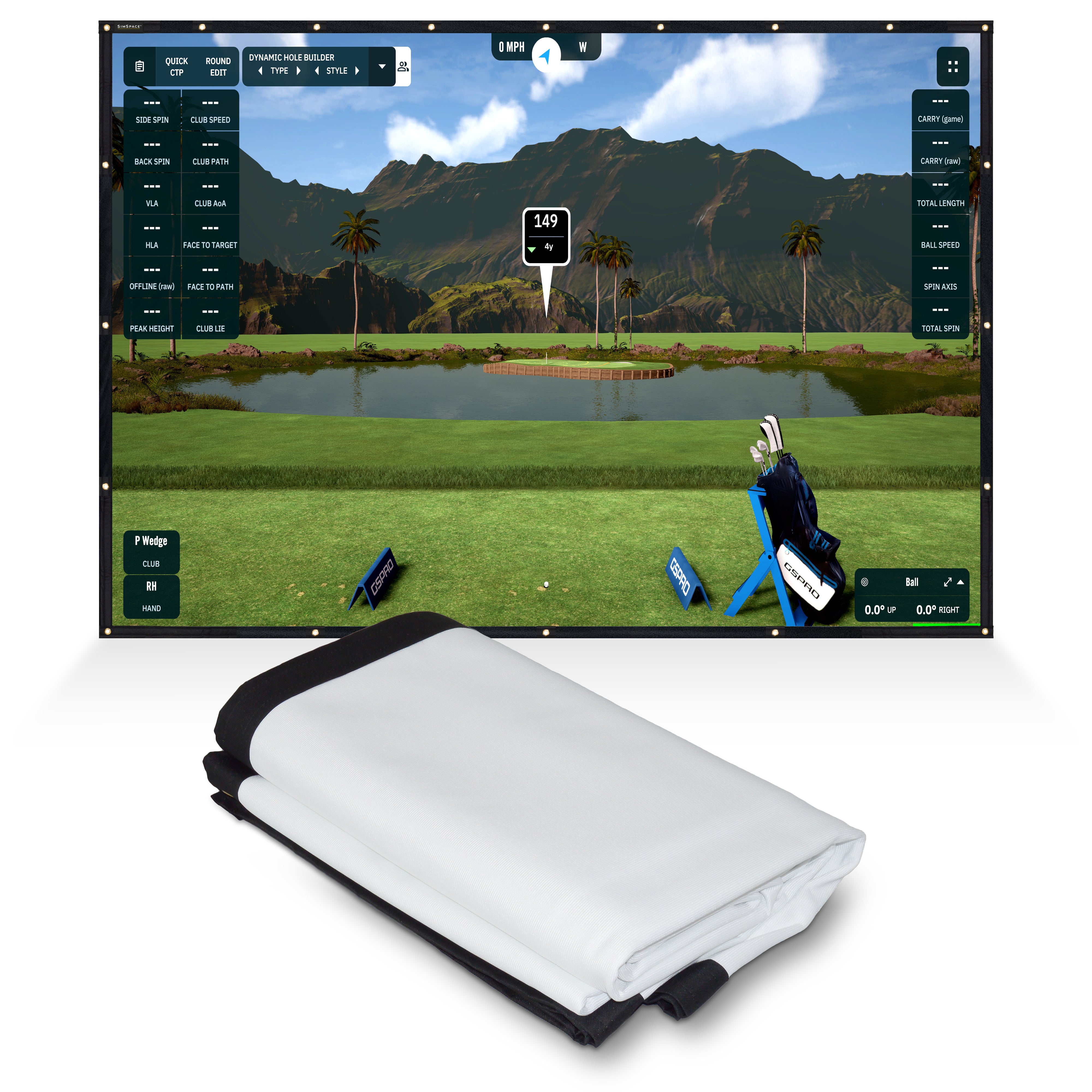 SimSpace Double Sided Impact Screen – Robuster HD-Golfsimulationsbildschirm