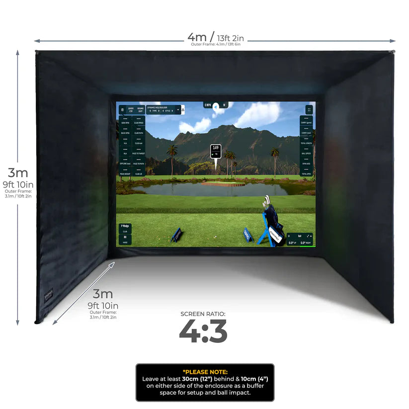 SimSpace Golf Enclosure Blackout Screen – für optimale Bildqualität