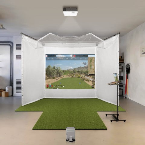 HomeCourse180 ausklappbare Golf-Simulator-Leinwand