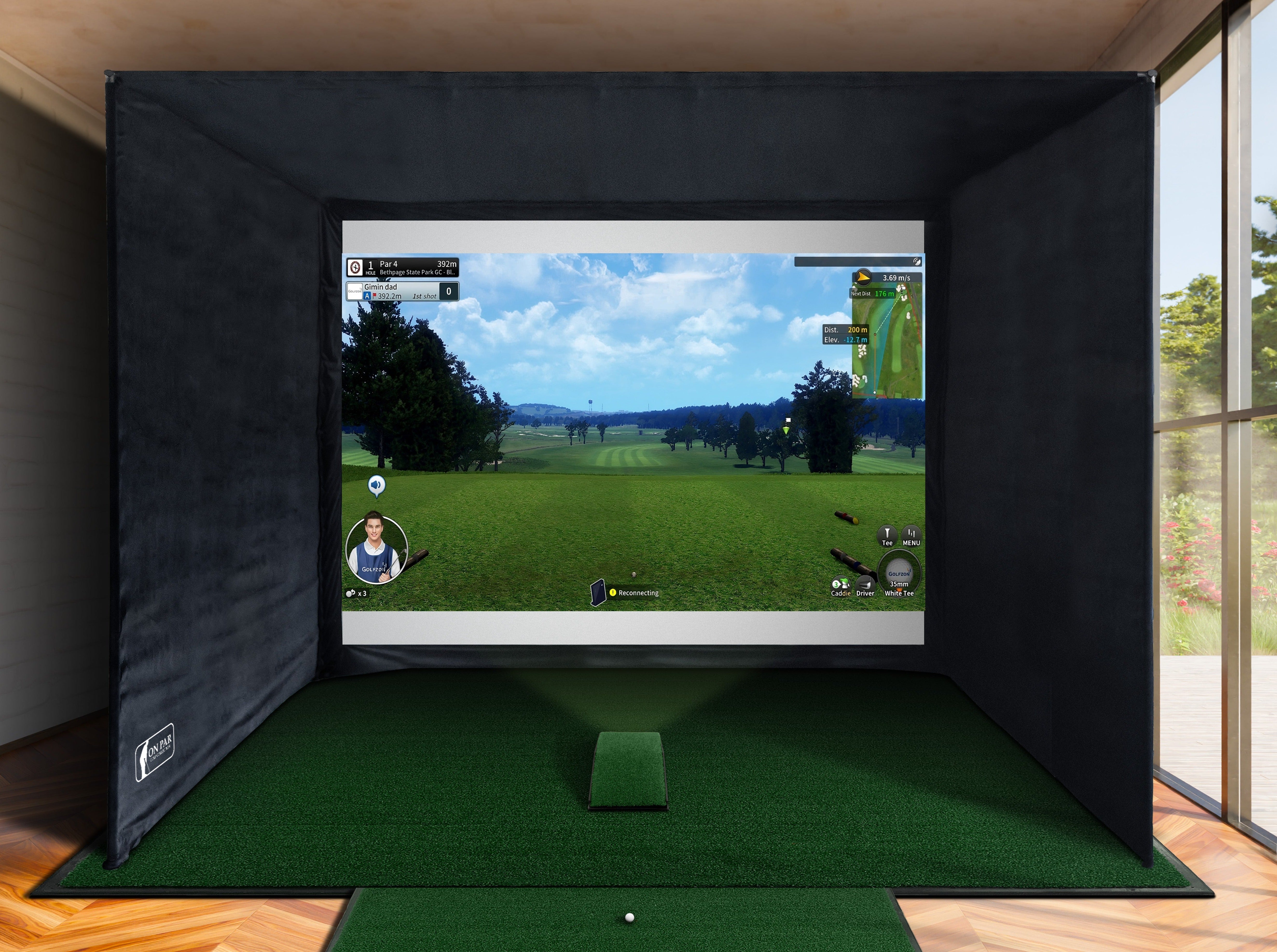 On Par Golf Simulator Kit | Garmin Approach R10 | Komplettes Luxus Mach-es-selbst Paket