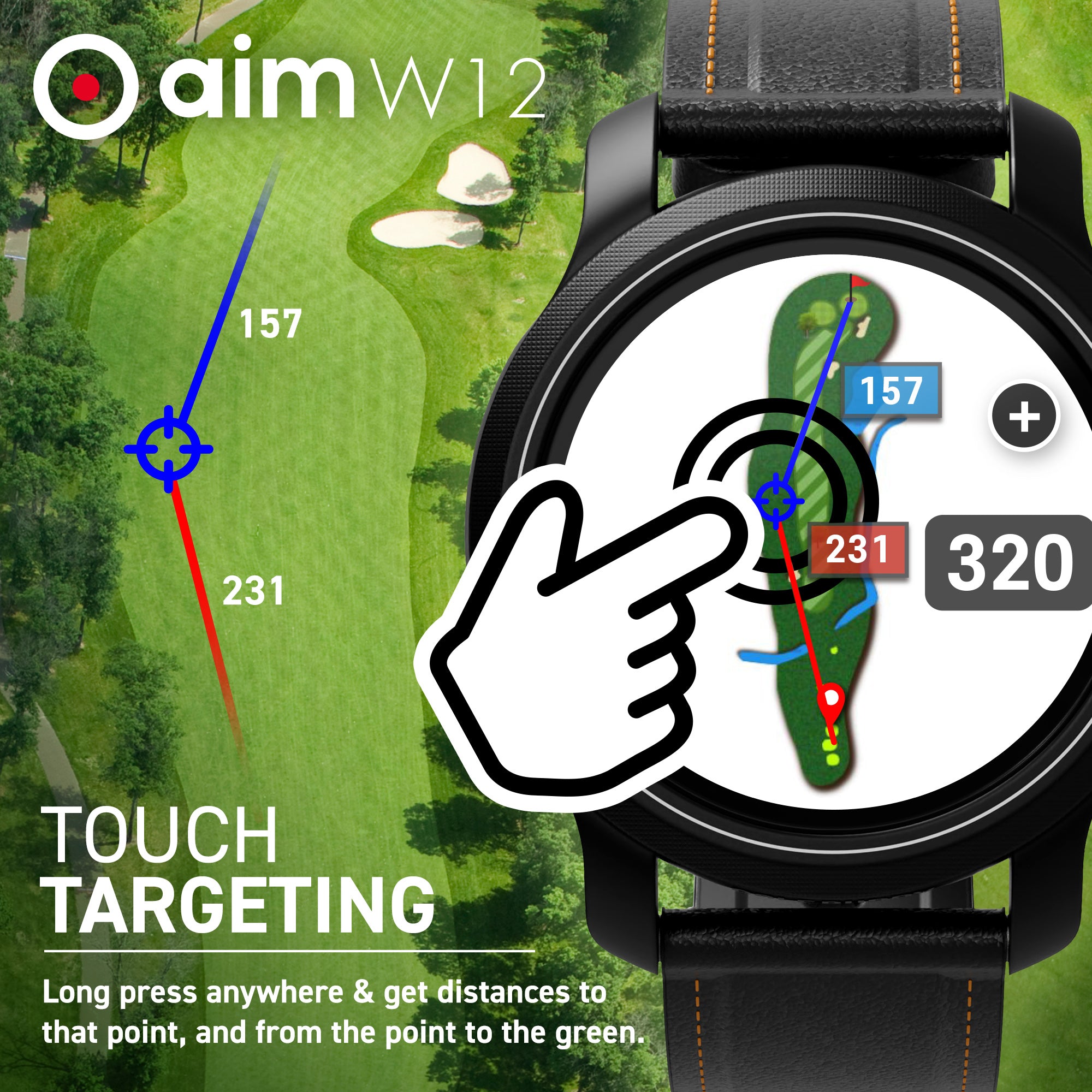 GPS-Golfuhr – GOLFBUDDY AIM W12