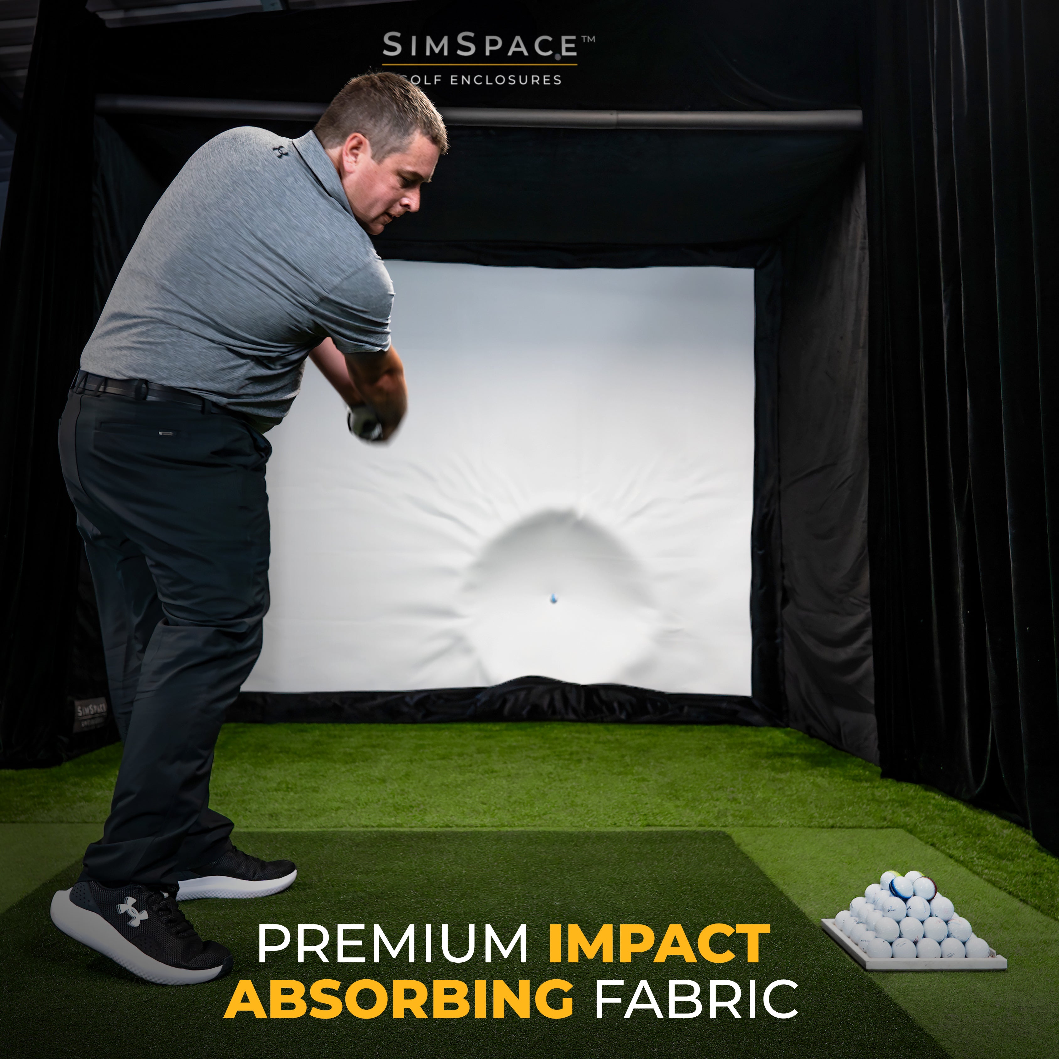 SimSpace Double Sided Impact Screen – Robuster HD-Golfsimulationsbildschirm