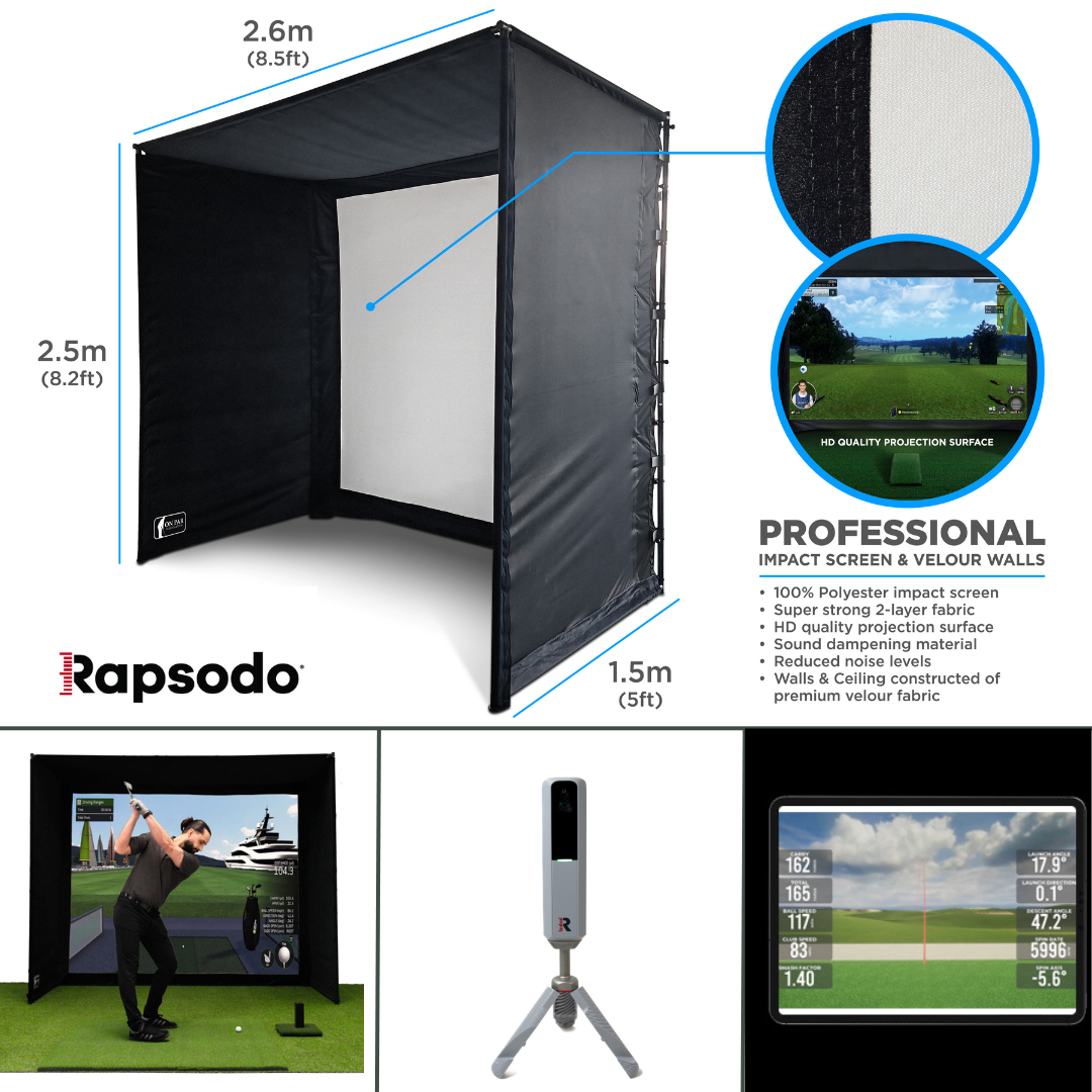 On Par Golf Simulator Kit | Rapsodo MLN2Pro | Komplettes Basisbausatz zum Selbermachen