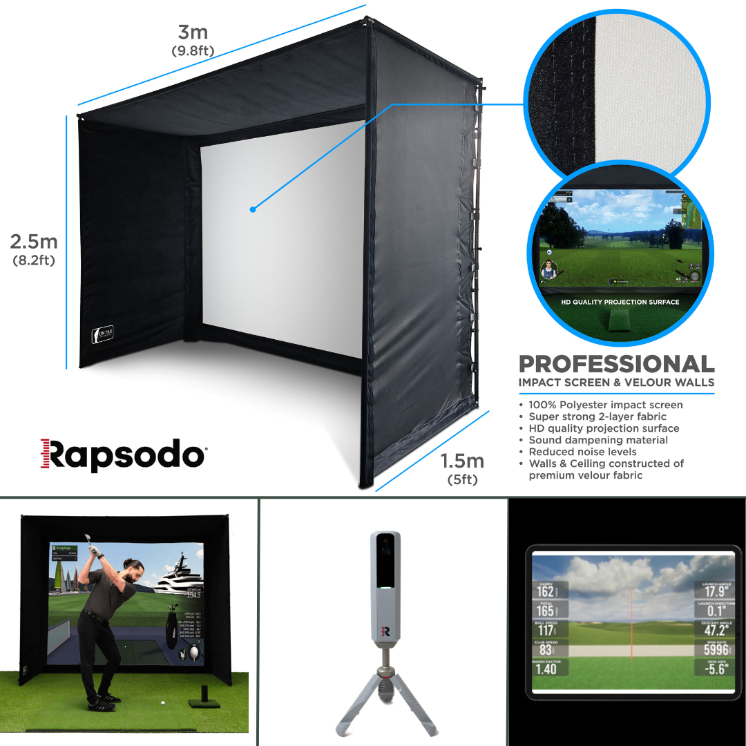 On Par Golf Simulator Kit | Rapsodo MLN2Pro | Komplettes Luxus Mach-es-selbst Paket