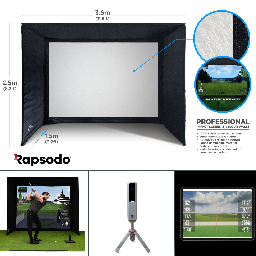 On Par Golf Simulator Kit | Rapsodo MLN2Pro | Komplettes Basisbausatz zum Selbermachen