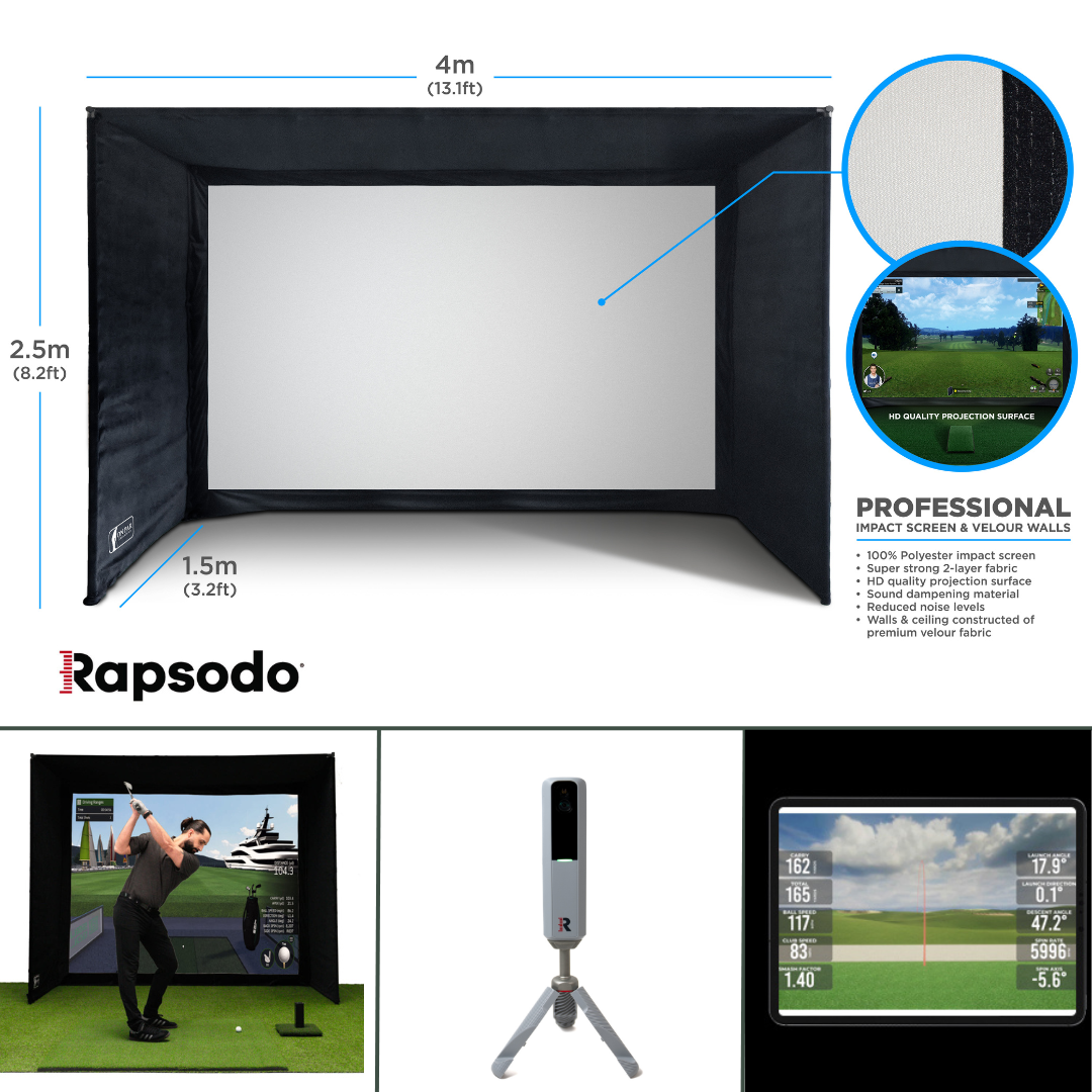 On Par Golf Simulator Kit | Rapsodo MLN2Pro | Komplettes Luxus Mach-es-selbst Paket