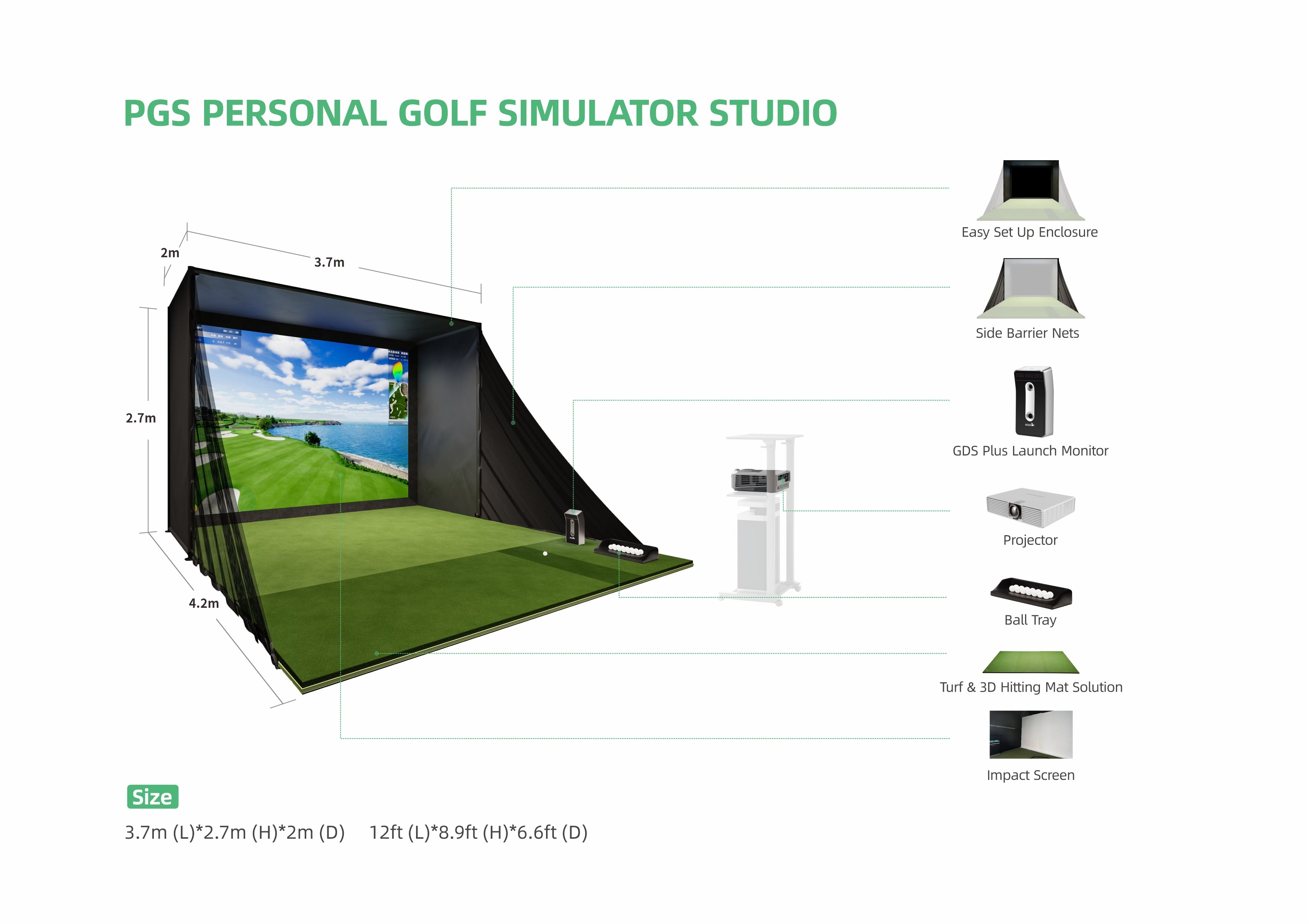 Golfjoy Personal Golf Simulator Studio